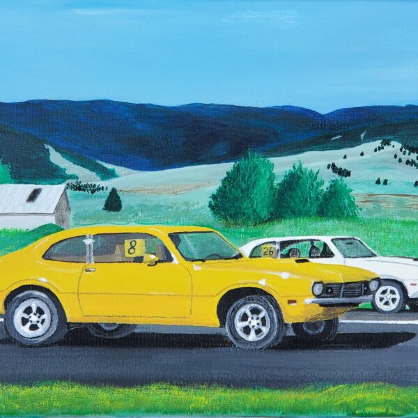 Comet vs Maverick — original painting by Daron Fraley