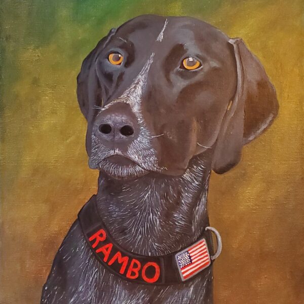 In Memory of Rambo — original painting by Daron Fraley
