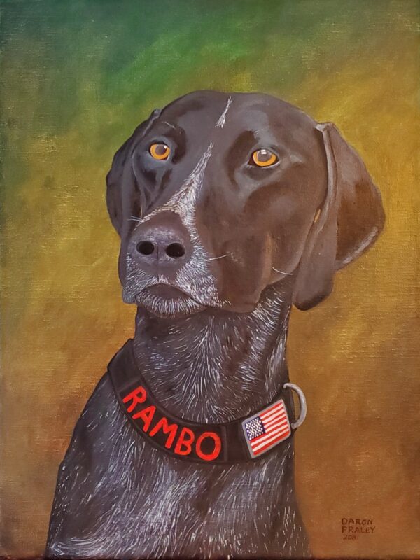 In Memory of Rambo — original painting by Daron Fraley
