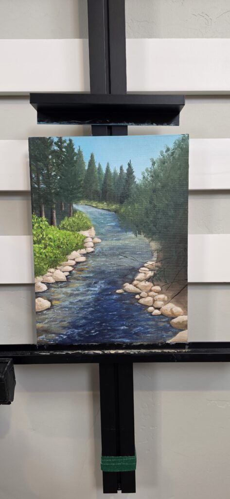 North Piney Creek painting emerges stage