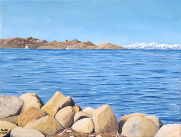 Sailing the Great Salt Lake — original painting by Daron Fraley