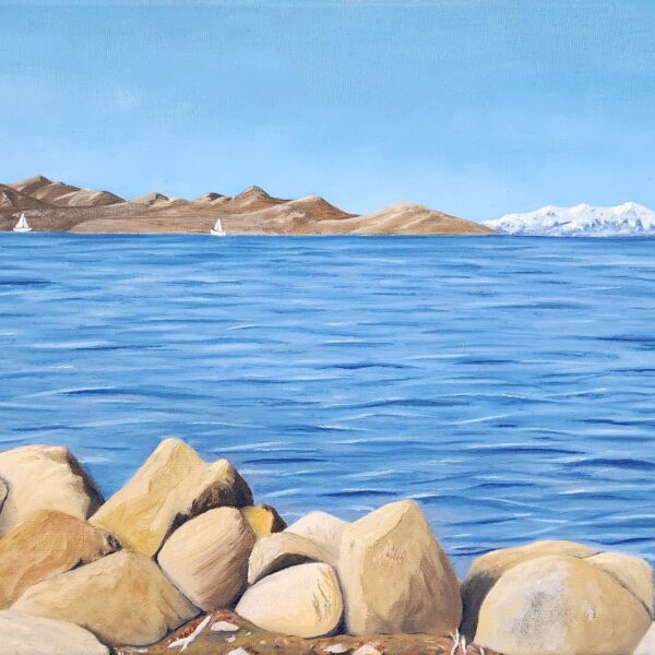 Sailing the Great Salt Lake — original painting by Daron Fraley